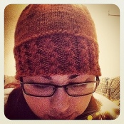 My design - another cabled beanie.