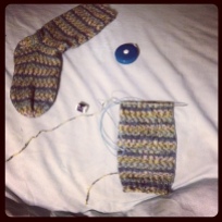 Just in case I couldn't turn the heel with magic loop...